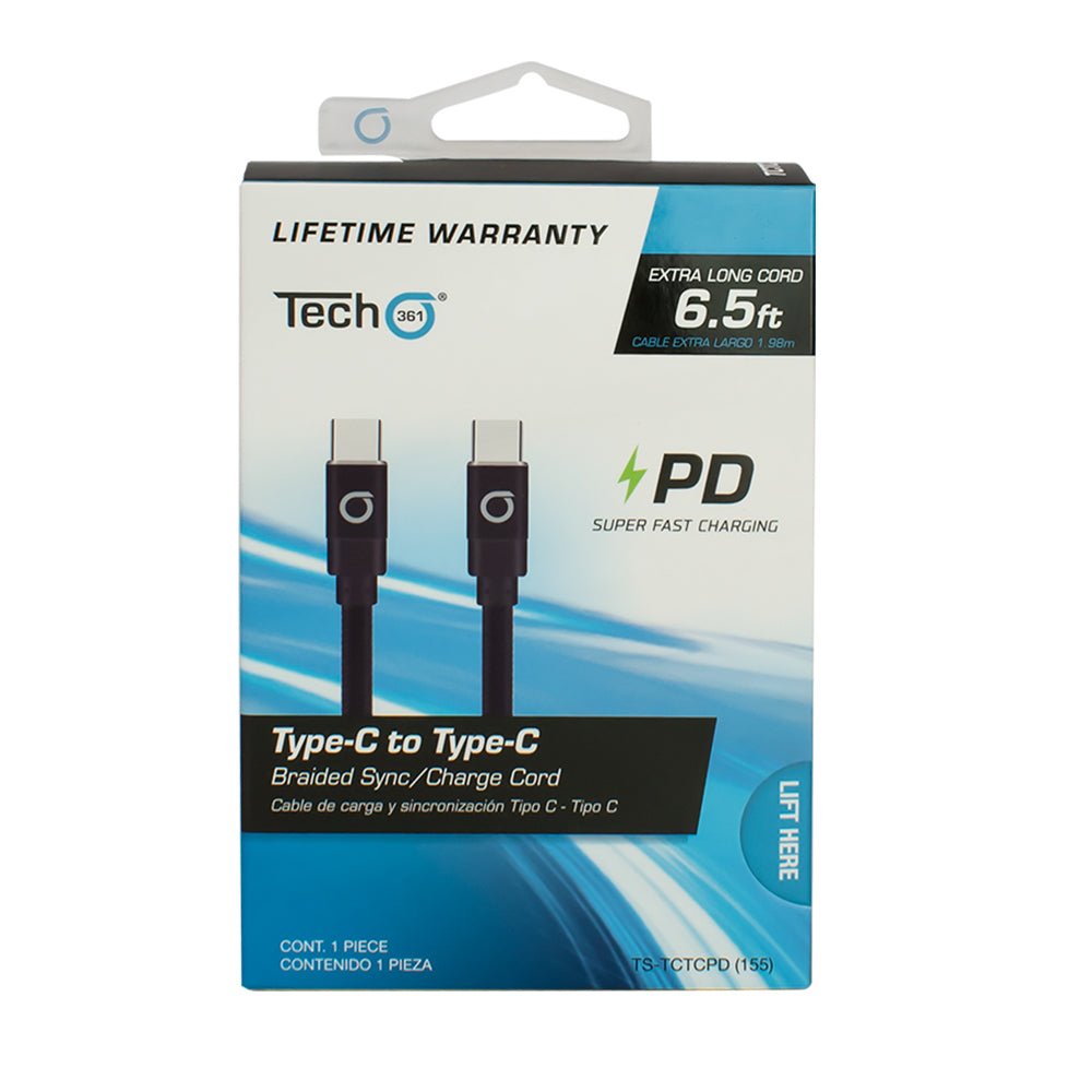 Type-C to Type-C Sync/Charge Braided Cord