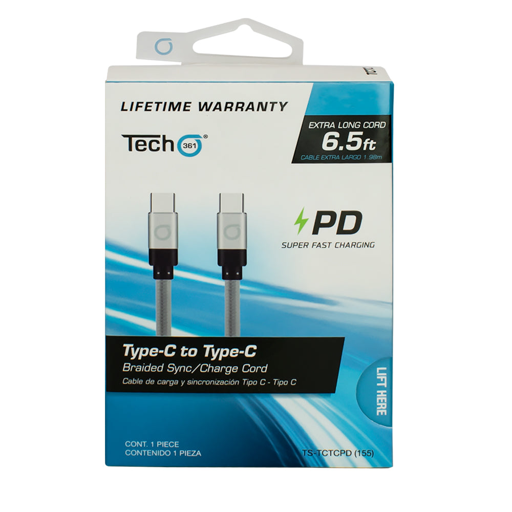 Type-C to Type-C Sync/Charge Braided Cord