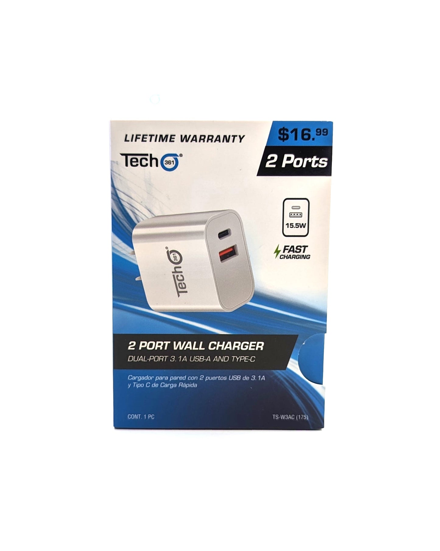 Type-C & USB-A 2 Port Wall Charger