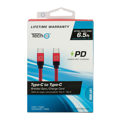 Type-C to Type-C Sync/Charge Braided Cord