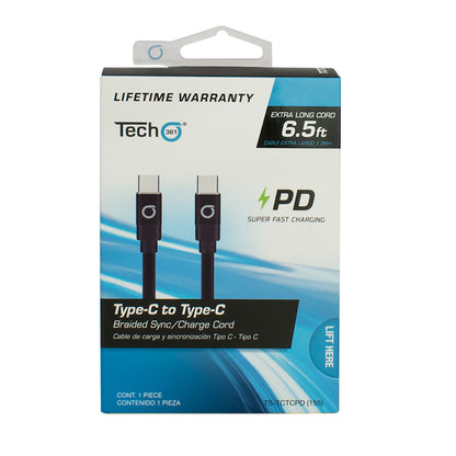 Type-C to Type-C Sync/Charge Braided Cord