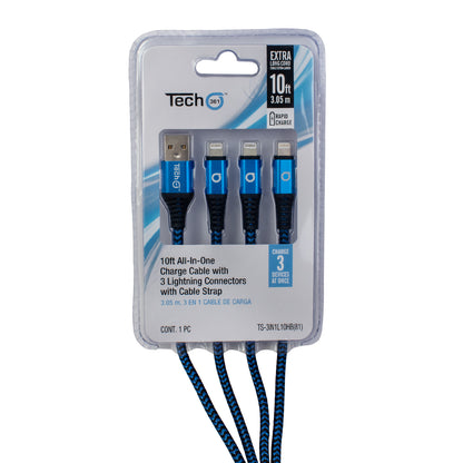 10ft All-in-One Lightning® Cable, with Strap