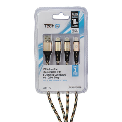 10ft All-in-One Lightning® Cable, with Strap