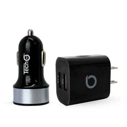 Juego de cargador de pared y automóvil tipo C 2.1A